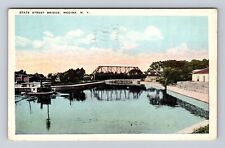 Medina NY-New York, State Street Bridge, Antique, Vintage c1944 Postcard picture