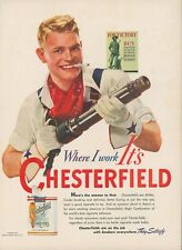 1942 WWII Chesterfield Cigarettes Patriotic Gloves War Bonds Vtg Print Ad L24 picture