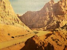 C 1943 Scene in Dillon Pass Badlands National Monument SD Linen Vintage Postcard picture