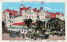 Miami FL Florida Halcyon Hall Hotel East Flagler Street 1920s Vtg Postcard E12 picture