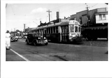 Cleveland Railway CTS Transit Trolley Busy Street Scene 1950 Vintage Photo picture