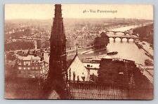 Panoramic View in France Vintage Postcard A228 picture