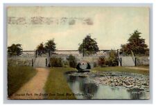 Postcard New Bedford Massachusetts Buttonwood Park Bridge Canal picture