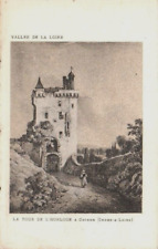 Vtg Postcard Watch Tower Chateau Chinon Loire Valley Tours, France Unposted DB picture