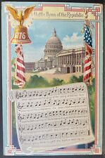 SONG SERIES PATRIOTIC POSTCRD~Battle Hymn of the Republic~Sheet Music~US Capitol picture