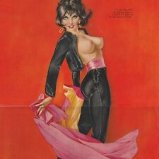 Alberto Vargas Girl 1960’s Playboy 2pg Art Print Sexy Woman Leather 28x42cm PLA picture