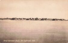 Old Saybrook CT Connecticut, Great Hammock Beach, Vintage Postcard picture