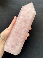 1326g Rose Quartz Tower Single Point Wand Large Crystal Tower picture