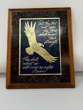 Vintage MCM Eagle Wall Art With Scripture  picture