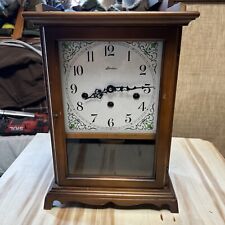 Vintage Linden Mantel Clock. Wooden Case. Parts. Untested. Preowned. picture