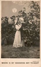 Vintage Postcard 1907 Where is My Wandering Boy To-Night Man & Woman in Love picture