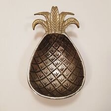 Vintage Mudpie Solid Pewter Pineapple Shaped Bowl Made in India Antique picture