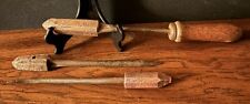 Antique Soldering Iron Tinsmith Vintage Large 14”Roofing Soldering Two Irons picture