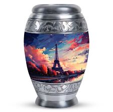 Large Urns Eiffel Tower Painting (10 Inch) Large Urn picture