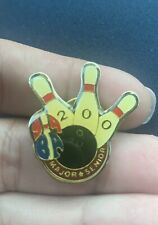 Vintage Bowling 200 Series Bowler Award Pins Enamel Lapel Pin Pinback Bowl picture
