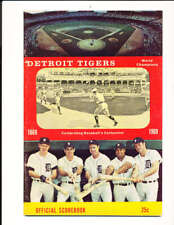 1969 Detroit Tigers vs Oakland Athletics baseball program bx4.24 em picture