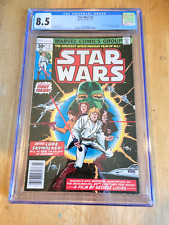 STAR WARS #1 CGC 8.5 White Pages  1st Comic Apperance Star Wars  1977 Newsstand picture