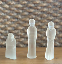 Vintage Mexican Kristaluxus Crystal Frosted 3 Wise Men/Kings Nativity Figure picture