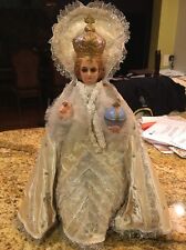 Vintage Estate Beautifully Adorned Infant Of Prague Chalkware Gorgeous picture