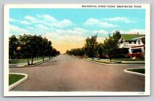 c1920 Residential Street Scene Sweetwater Texas P667 picture