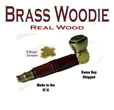 ORIGINAL B rass Woodie Smoking Pipe w/Lid  Pipe pipe picture