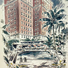 Vtg 1961 Sheraton Cadillac Hotel Restaurant Room Service Menu Detroit Michigan picture