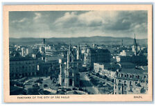 c1950's Panorama of the City of Sao Paulo Brazil Vintage Unposted Postcard picture