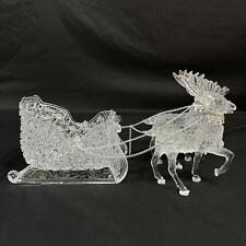 House Of Lloyd Christmas Around The World Crystalline Sleigh and Reindeer picture
