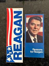 Ronald Reagan 1980 Campaign Bumper Sticker and Election Pamphlet  picture