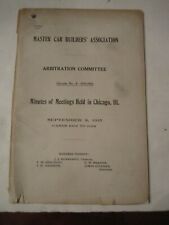 1915 MASTER CAR BUILDERS' ASSOCIATION BOOKLET - ARBITRATION COMMITTEE picture