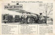 Trains, Giants of Speed and Power at A Century of Progress - 1933 Vintage PC picture