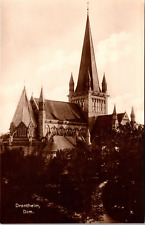 Trondhiem Cathedral Norway Trinks-Bildkarte Real Photo Postcard RPPC picture