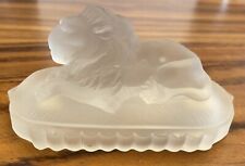 Gillinder & Sons CENTENNIAL EXHIBITION Glass Lion Figure Paperweight  5.5” 1876 picture