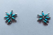 Vintage Zuni Petite Point Floral Earrings picture