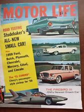 VTG Motor Life Dec. 1958, The '59 Models Chevy(El Camino) Ford Plymouth Merc Eds picture