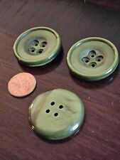 Vintage Green Buttons, large, 4 hole picture