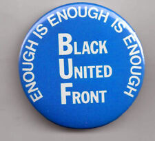 Retro Repro Black Panther Black United Front BUF button 2.25