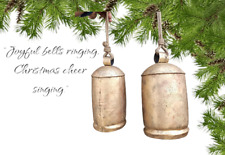 Jingle : Fanciful Christmas Cow Bells 9.5in=6 Bells , 11in=6 bells (Set of 12) picture