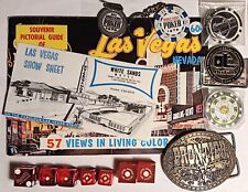 Las Vegas Casino & Poker Lot Booklet/Sahara Dice/Frontier Buckle/WSOP 1965-2015 picture