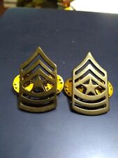 US ARMY Sergeant Major E-9 BLACK METAL ARMY MILITARY RANK PINS (22-205) picture