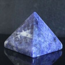 Gemstone crystal blue sodalite pyramid point healing picture