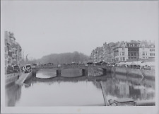 France, Bayonne, market bridge du Génie, 1949 vintage silver print, arge print picture
