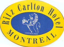Ritz Carlton Hotel ~MONTREAL - CANADA~ Great Old Luggage Label, circa 1950 picture