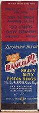 Midwest Auto Supply Co Hobbs NM New Mexico Ramco Piston Rings Matchbook Cover picture