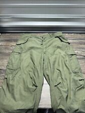 Vintage 70s Cold Weather Wind Trousers 107 Sateen Cargo Military Pants 36x28 picture