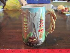 Vintage San Francisco Ceramic Mug, China Town, Cable Car, Japan picture