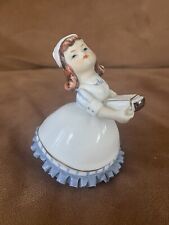 VTG 1955 George Lefton Ceramic Bloomer Nurse Holding Bed Pan Hand Painted Old picture