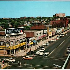 c1960s Orange NJ Main St Day Street View Birds Eye Shop Store Coca Cola Vtg A146 picture