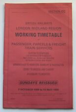 British Railways London Midland Region Working Timetable October '89 To May '90 picture