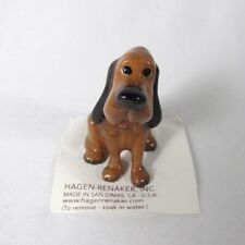 Hagen Renaker Sitting Bloodhound Dog Mini Figurine On Original Tag Vintage 05013 picture